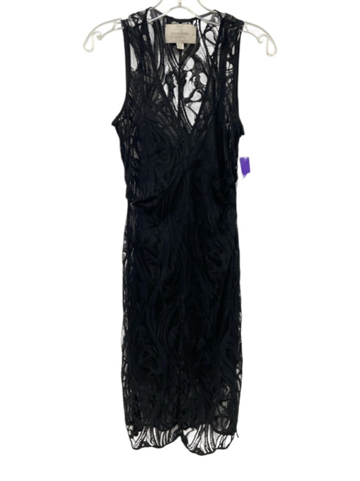 Brochu Walker Size S Black Nylon & Cotton Sleeveless Slip Inc V Neck Dress Black / S