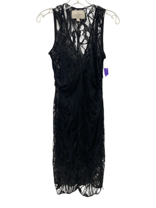 Brochu Walker Size S Black Nylon & Cotton Sleeveless Slip Inc V Neck Dress Black / S