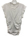 A.L.C. Size S White Cotton Sleeveless Ruched Top White / S