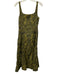 Ulla Johnson Size 4 Green & Black Cotton Floral Sleeveless Zip Close Maxi Dress Green & Black / 4