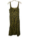 Ulla Johnson Size 4 Green & Black Cotton Floral Sleeveless Zip Close Maxi Dress Green & Black / 4