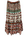 La Double J Size S White, Red & Multi Cotton Elastic Waist Printed Maxi Skirt White, Red & Multi / S
