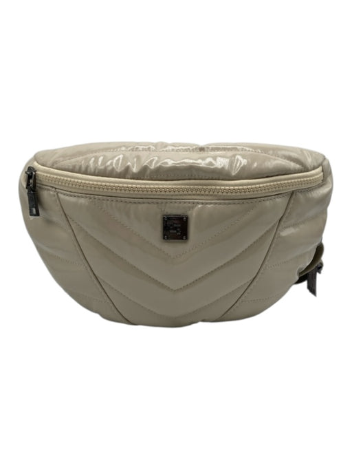 Think Royln Beige PU Leather Zip Close Fanny Pack Bag Beige / S