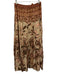 Shug! Size XS Red, Cream & Multi Viscose Printed Zip Back Pleated Skirt Skirt Red, Cream & Multi / XS