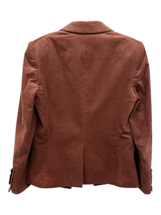 Veronica Beard Size 6 Red Cotton Blend Corduroy One Button Lapel Blazer Red / 6