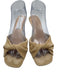 Veronica Beard Shoe Size 7.5 Beige Leather Suede Kitten Heel Open Toe Pumps Beige / 7.5