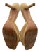 Veronica Beard Shoe Size 7.5 Beige Leather Suede Kitten Heel Open Toe Pumps Beige / 7.5