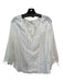 Ann Mashburn Size Small White Cotton V Neck Eyelet Detail Top White / Small