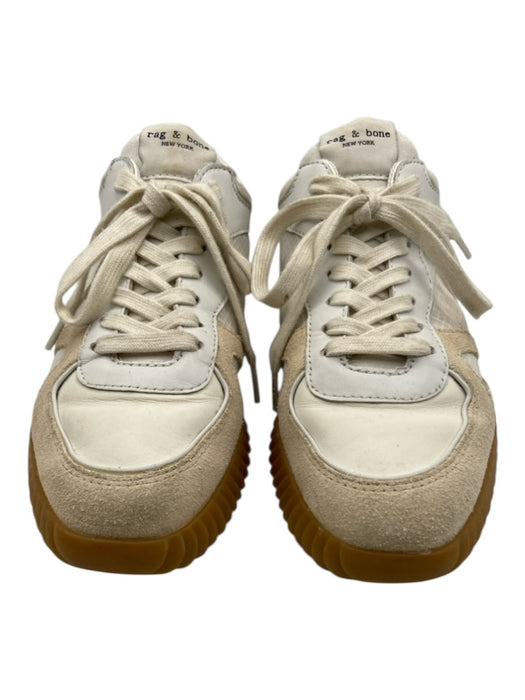 Rag & Bone Shoe Size 36 white & tan Leather & Nylon Ripstop Gum Sole Sneakers white & tan / 36