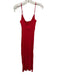 Wilfred Size 2 Red Rayon Blend Midi Straps Tie Front Crepe Dress Red / 2