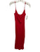 Wilfred Size 2 Red Rayon Blend Midi Straps Tie Front Crepe Dress Red / 2