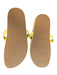 Tory Burch Shoe Size 7.5 Yellow Leather Sandal Slip On Logo Open Toe Shoes Yellow / 7.5