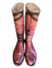 Burberry Shoe Size 39 Cranberry & Black Rubber round toe Nova Check Boots Cranberry & Black / 39