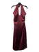 Jason Wu Size L Wine Polyester Halter Maxi Back Zip Darted Dress Wine / L