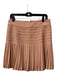 J. Crew Size 6 Blush Polyester Pleat Detail Tiered Knee Length Back Zip Skirt Blush / 6