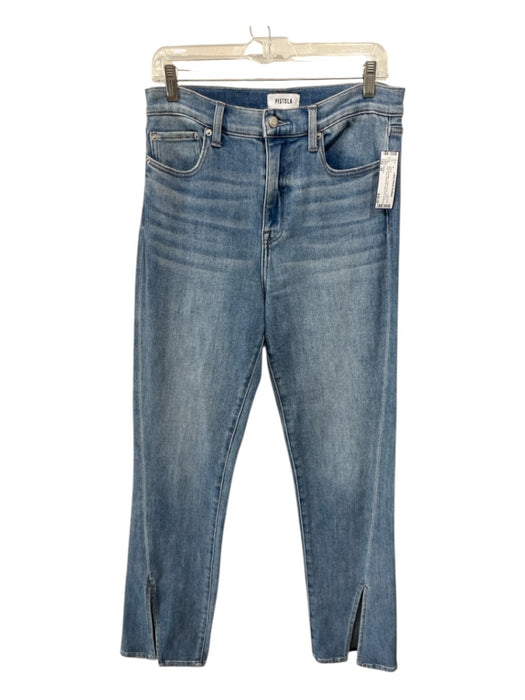 Pistola Size 30 Medium Wash Cotton Denim Zip Fly High Rise Ankle Slit Jeans Medium Wash / 30