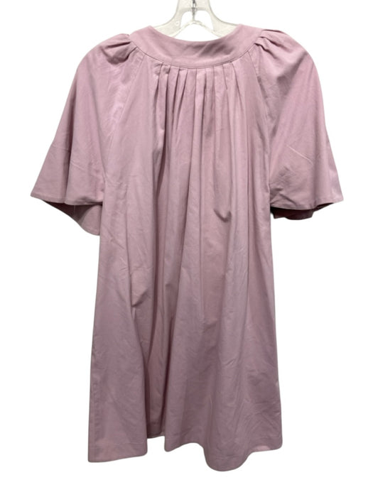 Pomander Place Size S Dusty Pink Cotton 1/2 Flutter Sleeve V Neck Pocketed Dress Dusty Pink / S