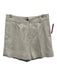 J Crew Size 6 Beige Linen Blend High Rise Pleated Cuffed Hem Pockets Shorts Beige / 6