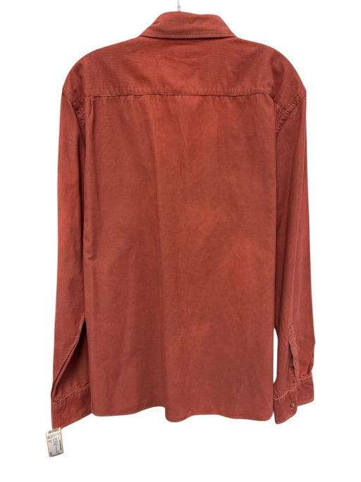 Faherty Size XL Red Cotton Blend Cordouroy Button Up Men's Long Sleeve Shirt Red / XL