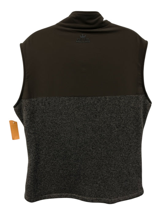 Peter Millar Size L Gray Synthetic Solid Vest Men's Jacket Gray / L