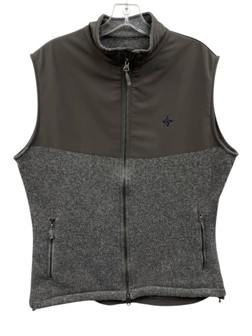 Peter Millar Size L Gray Synthetic Solid Vest Men's Jacket Gray / L