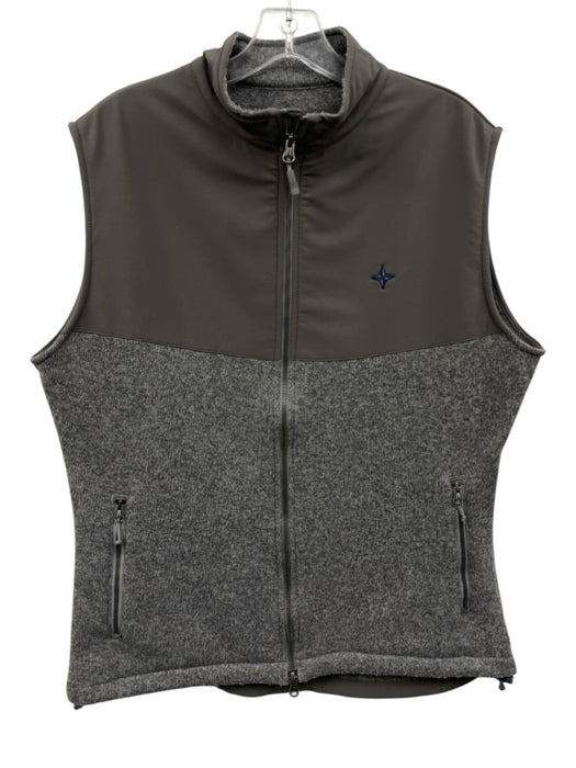 Peter Millar Size L Gray Synthetic Solid Vest Men's Jacket Gray / L