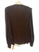 Tuckernuck Size S Brown & White Polyester Long Sleeve Pleats Button Up Top Brown & White / S