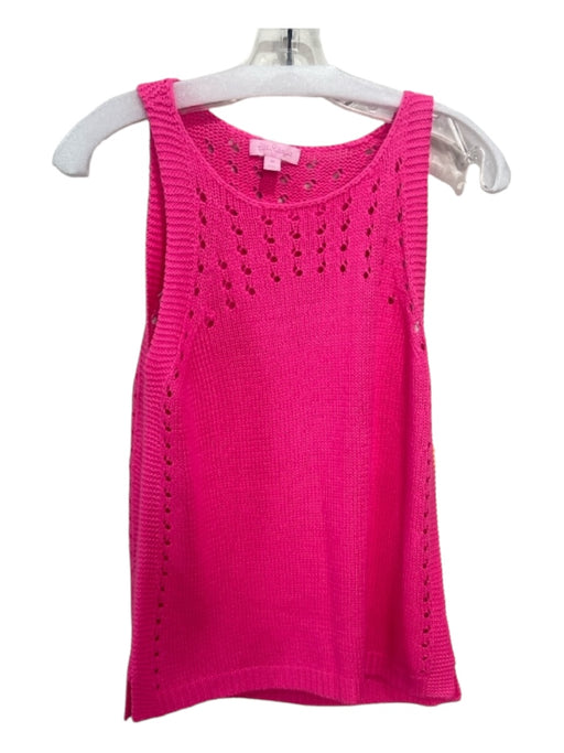 Lilly Pulitzer Size M Pink Acrylic Sleeveless Knit Top Pink / M