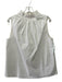 Ann Mashburn Size M White Cotton Sleeveless Pleated High Neck Top White / M