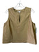 Ann Mashburn Size M Gold Silk Sleeveless Split V neckline Top Gold / M