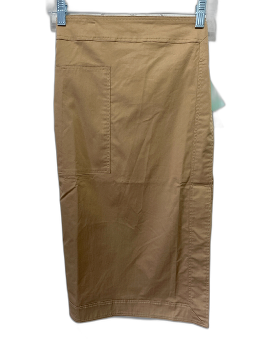 Ann Mashburn Size M Beige Brown Cotton Wrap Midi Waist tie Skirt Beige Brown / M