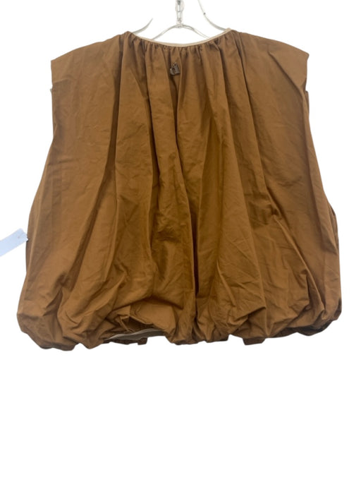 Dixie Size S Light Brown Cotton Sleeveless Zip Up Bubble Hem High Rise Short Set Light Brown / S