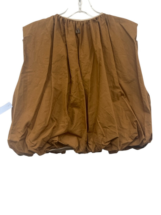 Dixie Size S Light Brown Cotton Sleeveless Zip Up Bubble Hem High Rise Short Set Light Brown / S