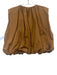 Dixie Size S Light Brown Cotton Sleeveless Zip Up Bubble Hem High Rise Short Set Light Brown / S