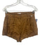 Dixie Size S Light Brown Cotton Sleeveless Zip Up Bubble Hem High Rise Short Set Light Brown / S