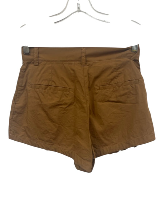 Dixie Size S Light Brown Cotton Sleeveless Zip Up Bubble Hem High Rise Short Set Light Brown / S