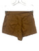 Dixie Size S Light Brown Cotton Sleeveless Zip Up Bubble Hem High Rise Short Set Light Brown / S