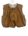 Dixie Size S Light Brown Cotton Sleeveless Zip Up Bubble Hem High Rise Short Set Light Brown / S