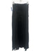 Dissh Size 4 Black Linen Strapless Smocked Back Flare Hem Midi Dress Black / 4
