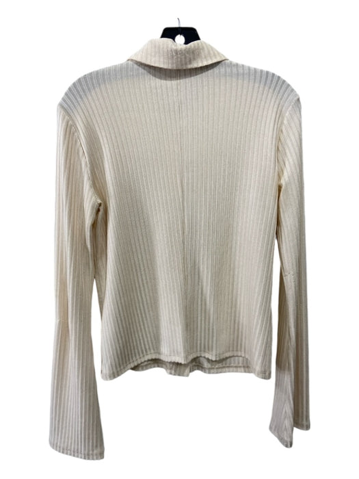 Reformation Size S Beige Polyester Button Front Knit Top Beige / S