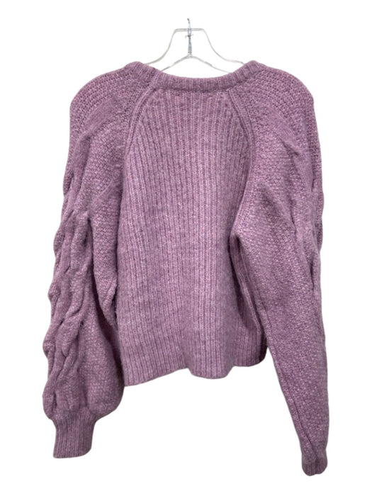 ASTR The Label Size S Purple Nylon & Acrylic Cable Knit Sweater Purple / S