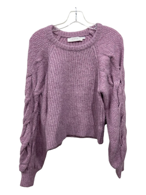 ASTR The Label Size S Purple Nylon & Acrylic Cable Knit Sweater Purple / S