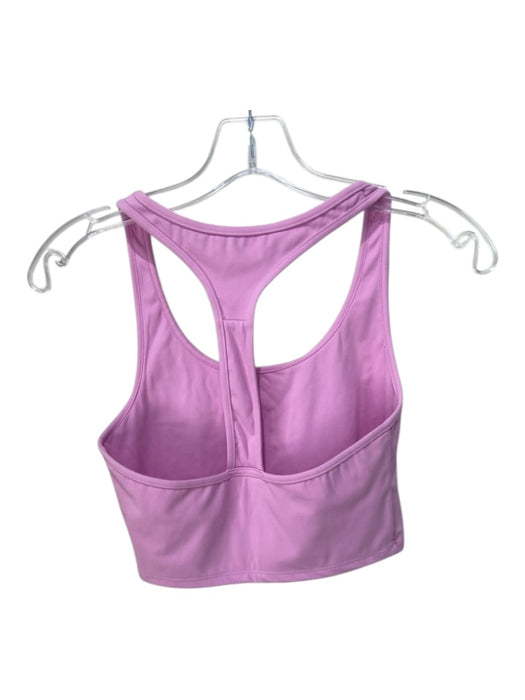 Set Active Size M Pink Nylon Blend Racer Back Scoop Neck Top Pink / M