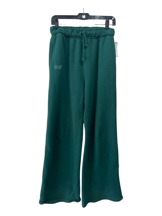 Set Active Size Small Forest Green Cotton Elastic Waist Solid Jogger Pants Forest Green / Small