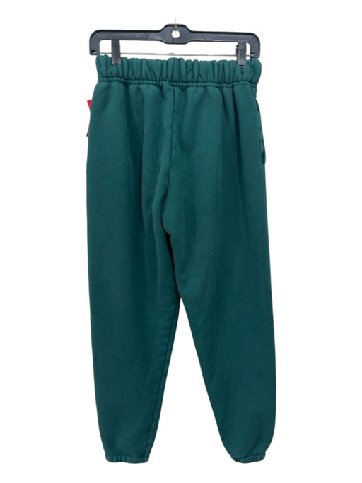 Set Active Size Small Forest Green Cotton Elastic Waist Solid Jogger Pants Forest Green / Small