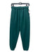 Set Active Size Small Forest Green Cotton Elastic Waist Solid Jogger Pants Forest Green / Small