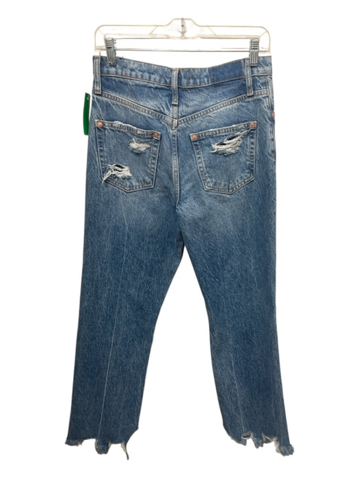 We The Free Size 26 Medium Wash Cotton Distressed Button Fly Wide Leg Jeans Medium Wash / 26