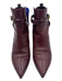 Celine Shoe Size 38.5 Burgundy Red Gold Hardware Pointed Toe Kitten Heel Booties Burgundy Red / 38.5