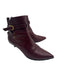 Celine Shoe Size 38.5 Burgundy Red Gold Hardware Pointed Toe Kitten Heel Booties Burgundy Red / 38.5