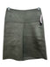 COS Size 34 Olive Green Wool Blend Panelling Zip Back A Line Above Knee Skirt Olive Green / 34